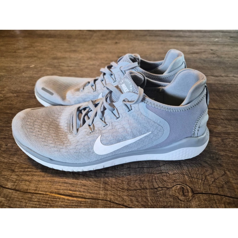 Nike Free Run 2018 Mens Running Shoes Grey White 942836-003 Size 10